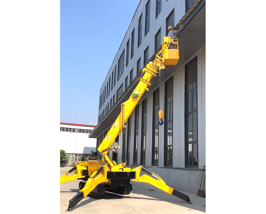 實力演繹I科步8噸車外墻施工